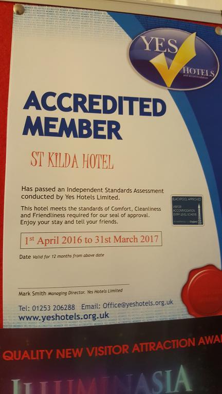 St Kilda's Hotel Blackpool Eksteriør billede